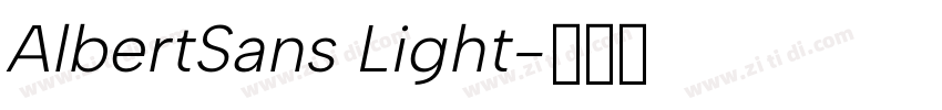 AlbertSans Light字体转换